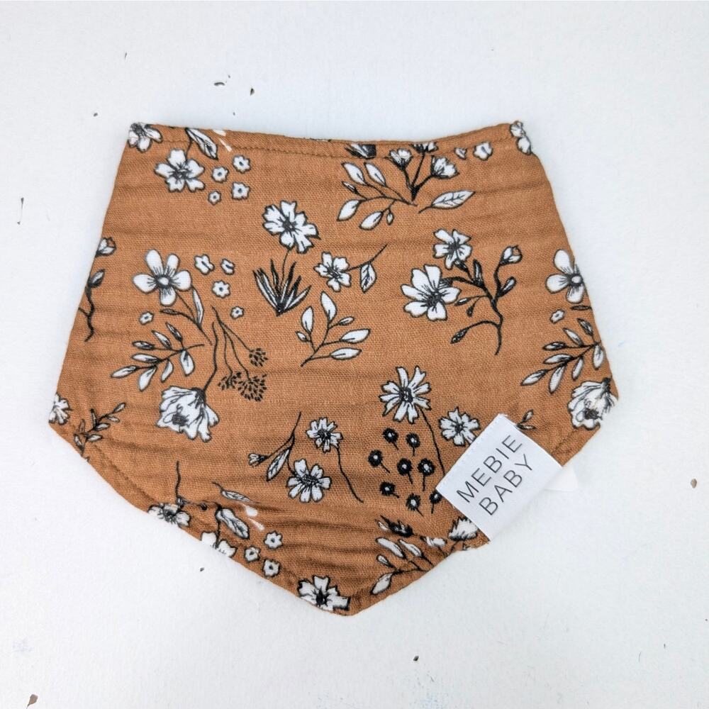 Mebie Baby Mustard Floral Bandana Bib